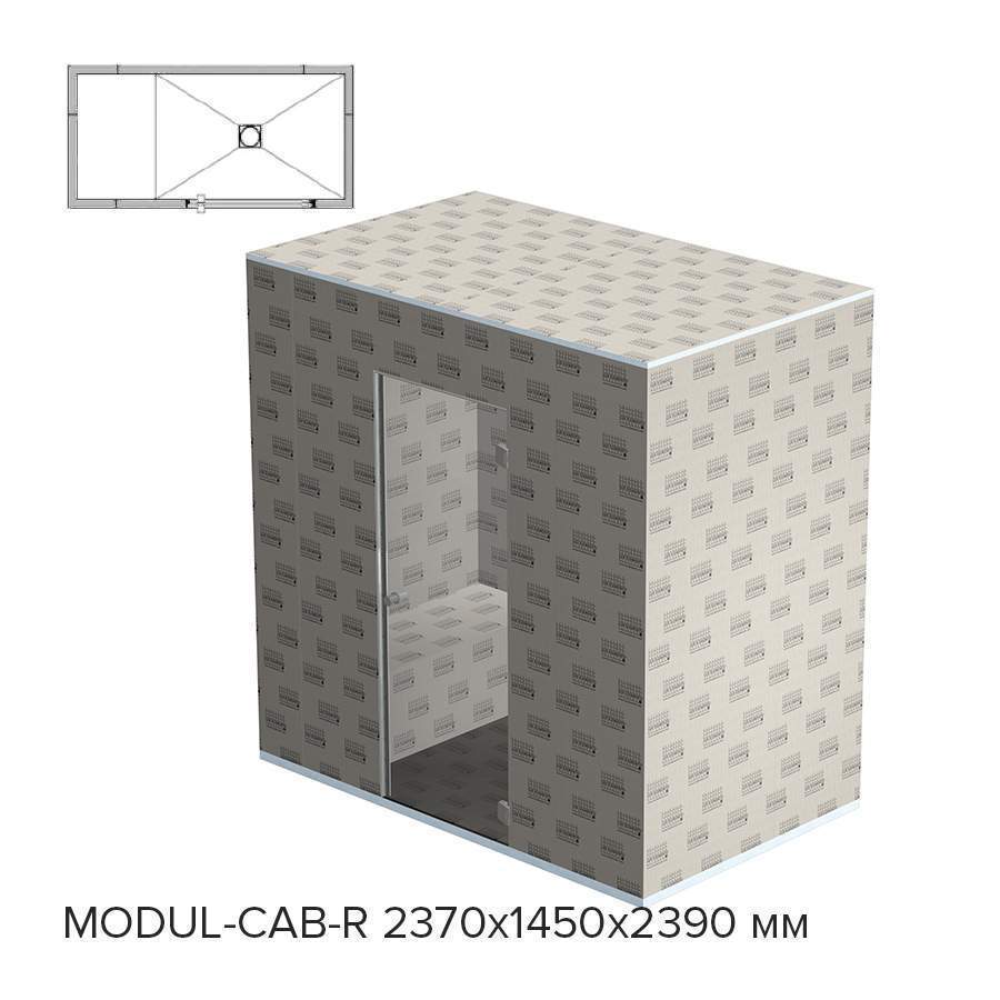 Готовый хамам Lux Elements Modul-Cab-R 2370/1450 (рис.3)